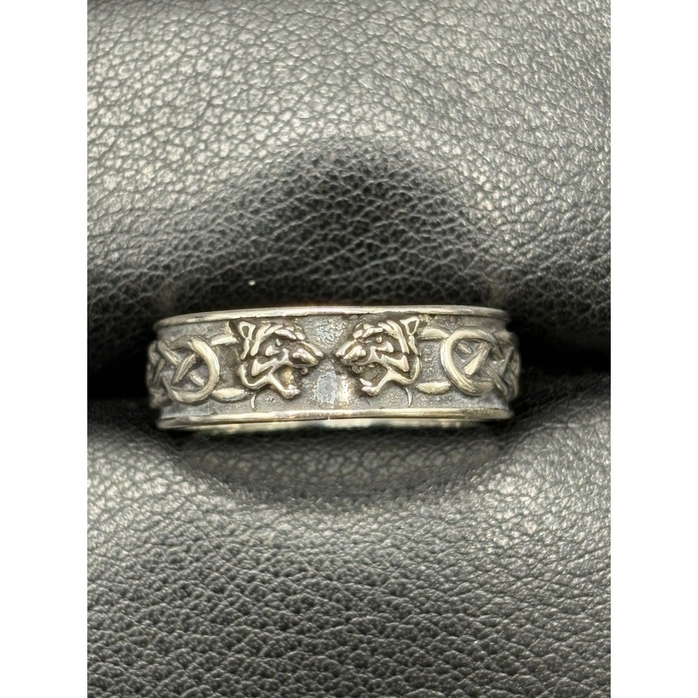 New Condition 7MM Celtic Tiger Band Ring Size 11 H10